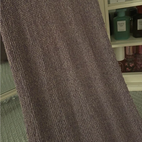Vintage Lavender Metallic Knit Swim Coverup - Picture 4 of 6